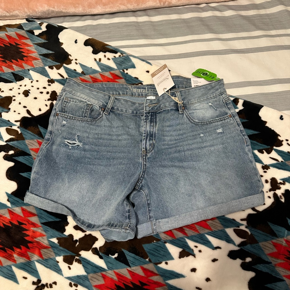 Natural Reflections Light Blue Denim Shorts